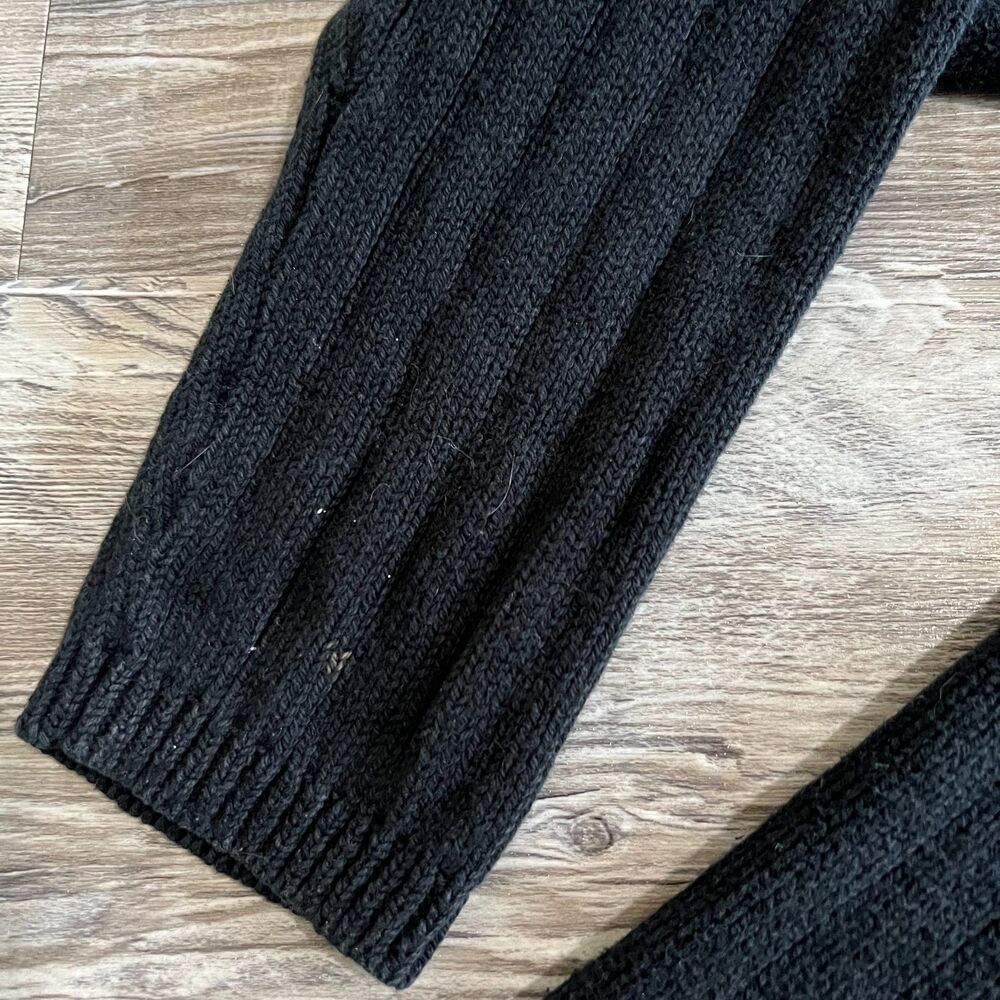 GAP Black Rib-Knit V-Neck Sweater L - Picture 7 of 7